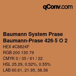 Color code: Baumann System Prase - Baumann-Prase 426·5 O 2 | qconv.com