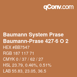 カラーコード: Baumann System Prase - Baumann-Prase 427·6 O 2 | qconv.com