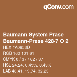 Color code: Baumann System Prase - Baumann-Prase 428·7 O 2 | qconv.com
