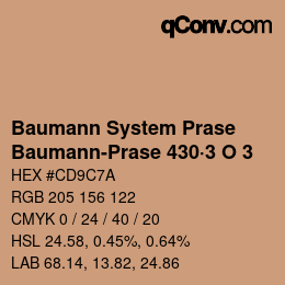 Color code: Baumann System Prase - Baumann-Prase 430·3 O 3 | qconv.com