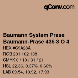 Color code: Baumann System Prase - Baumann-Prase 436·3 O 4 | qconv.com
