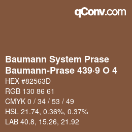 Código de color: Baumann System Prase - Baumann-Prase 439·9 O 4 | qconv.com