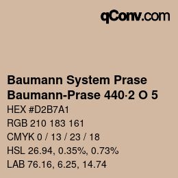 Código de color: Baumann System Prase - Baumann-Prase 440·2 O 5 | qconv.com