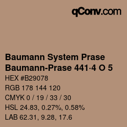 Código de color: Baumann System Prase - Baumann-Prase 441·4 O 5 | qconv.com