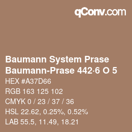 Color code: Baumann System Prase - Baumann-Prase 442·6 O 5 | qconv.com