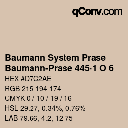 カラーコード: Baumann System Prase - Baumann-Prase 445·1 O 6 | qconv.com