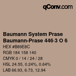 Color code: Baumann System Prase - Baumann-Prase 446·3 O 6 | qconv.com