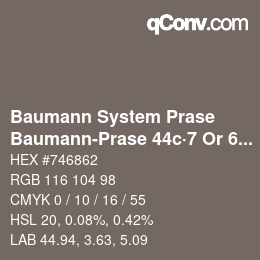 Code couleur: Baumann System Prase - Baumann-Prase 44c·7 Or 6½ | qconv.com
