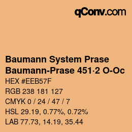 Code couleur: Baumann System Prase - Baumann-Prase 451·2 O-Oc | qconv.com