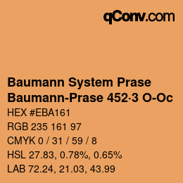 Color code: Baumann System Prase - Baumann-Prase 452·3 O-Oc | qconv.com