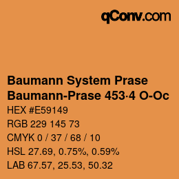 Color code: Baumann System Prase - Baumann-Prase 453·4 O-Oc | qconv.com