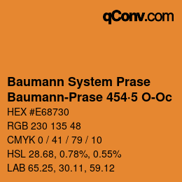 Code couleur: Baumann System Prase - Baumann-Prase 454·5 O-Oc | qconv.com
