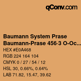 Color code: Baumann System Prase - Baumann-Prase 456·3 O-Oc 1 | qconv.com