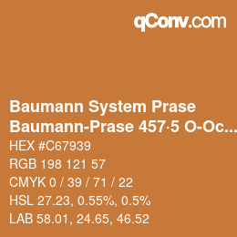 Color code: Baumann System Prase - Baumann-Prase 457·5 O-Oc 1 | qconv.com