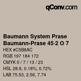 Code couleur: Baumann System Prase - Baumann-Prase 45·2 O 7 | qconv.com