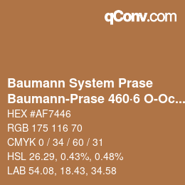 Color code: Baumann System Prase - Baumann-Prase 460·6 O-Oc 2 | qconv.com