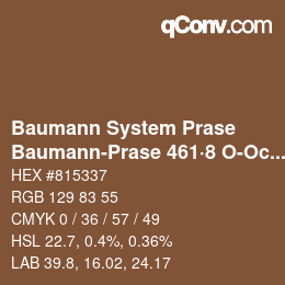 Color code: Baumann System Prase - Baumann-Prase 461·8 O-Oc 2 | qconv.com
