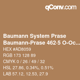 Color code: Baumann System Prase - Baumann-Prase 462·5 O-Oc 3 | qconv.com
