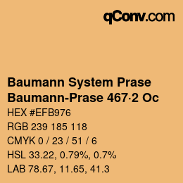 Color code: Baumann System Prase - Baumann-Prase 467·2 Oc | qconv.com