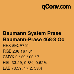 Color code: Baumann System Prase - Baumann-Prase 468·3 Oc | qconv.com