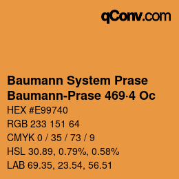 Code couleur: Baumann System Prase - Baumann-Prase 469·4 Oc | qconv.com
