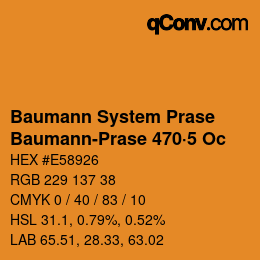 Code couleur: Baumann System Prase - Baumann-Prase 470·5 Oc | qconv.com