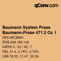 Color code: Baumann System Prase - Baumann-Prase 471·2 Oc 1 | qconv.com