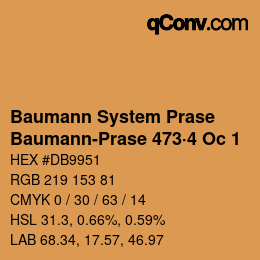 Color code: Baumann System Prase - Baumann-Prase 473·4 Oc 1 | qconv.com