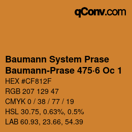 Color code: Baumann System Prase - Baumann-Prase 475·6 Oc 1 | qconv.com