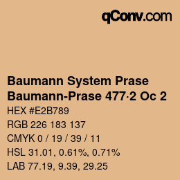 Color code: Baumann System Prase - Baumann-Prase 477·2 Oc 2 | qconv.com