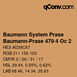 Color code: Baumann System Prase - Baumann-Prase 479·4 Oc 2 | qconv.com