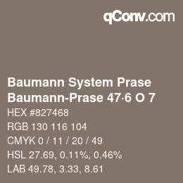 Farbcode: Baumann System Prase - Baumann-Prase 47·6 O 7 | qconv.com