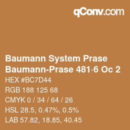 Color code: Baumann System Prase - Baumann-Prase 481·6 Oc 2 | qconv.com