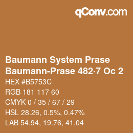 Color code: Baumann System Prase - Baumann-Prase 482·7 Oc 2 | qconv.com