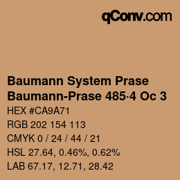 Code couleur: Baumann System Prase - Baumann-Prase 485·4 Oc 3 | qconv.com