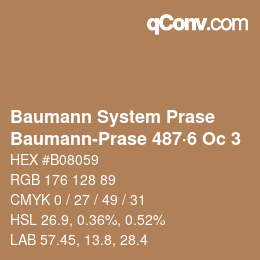Color code: Baumann System Prase - Baumann-Prase 487·6 Oc 3 | qconv.com