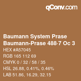 Color code: Baumann System Prase - Baumann-Prase 488·7 Oc 3 | qconv.com