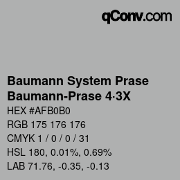 Farbcode: Baumann System Prase - Baumann-Prase 4·3X | qconv.com