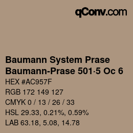 Código de color: Baumann System Prase - Baumann-Prase 501·5 Oc 6 | qconv.com