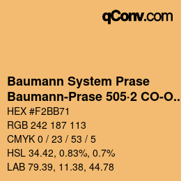 Color code: Baumann System Prase - Baumann-Prase 505·2 CO-Oc | qconv.com