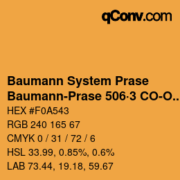 カラーコード: Baumann System Prase - Baumann-Prase 506·3 CO-Oc | qconv.com
