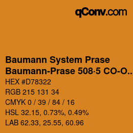 Color code: Baumann System Prase - Baumann-Prase 508·5 CO-Oc | qconv.com