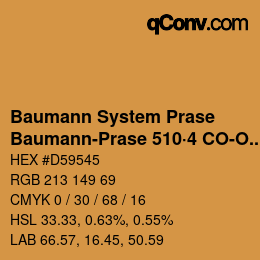 Color code: Baumann System Prase - Baumann-Prase 510·4 CO-Oc 1 | qconv.com