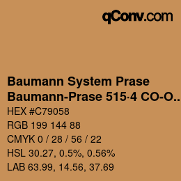 Color code: Baumann System Prase - Baumann-Prase 515·4 CO-Oc 3 | qconv.com