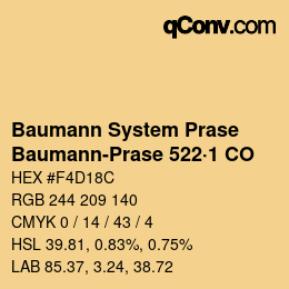 Código de color: Baumann System Prase - Baumann-Prase 522·1 CO | qconv.com