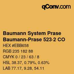 Código de color: Baumann System Prase - Baumann-Prase 523·2 CO | qconv.com
