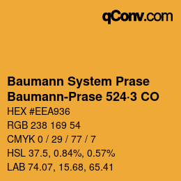 Código de color: Baumann System Prase - Baumann-Prase 524·3 CO | qconv.com