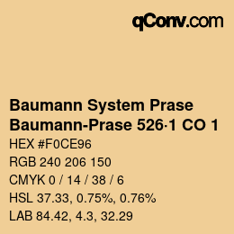 Code couleur: Baumann System Prase - Baumann-Prase 526·1 CO 1 | qconv.com