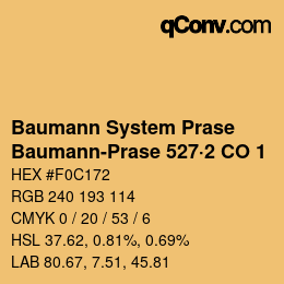 Code couleur: Baumann System Prase - Baumann-Prase 527·2 CO 1 | qconv.com