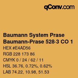 Código de color: Baumann System Prase - Baumann-Prase 528·3 CO 1 | qconv.com